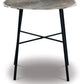 Laverford - Round End Table - Chrome / Black