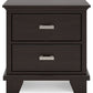 Covetown - Two Drawer Night Stand - Dark Brown