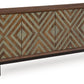 Dreggan - Brown / Gold Finish - Accent Cabinet