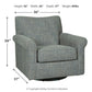 Renley - Swivel Glider Accent Chair - Ash
