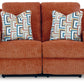 Danum - Spice - Reclining Loveseat - Fabric