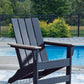 East Beach - Adirondack Chair - Black / Beige