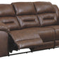 Stoneland - Chocolate - Reclining Sofa - Faux Leather