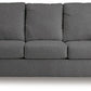 Rannis - Pewter - Full Sofa Sleeper - Fabric