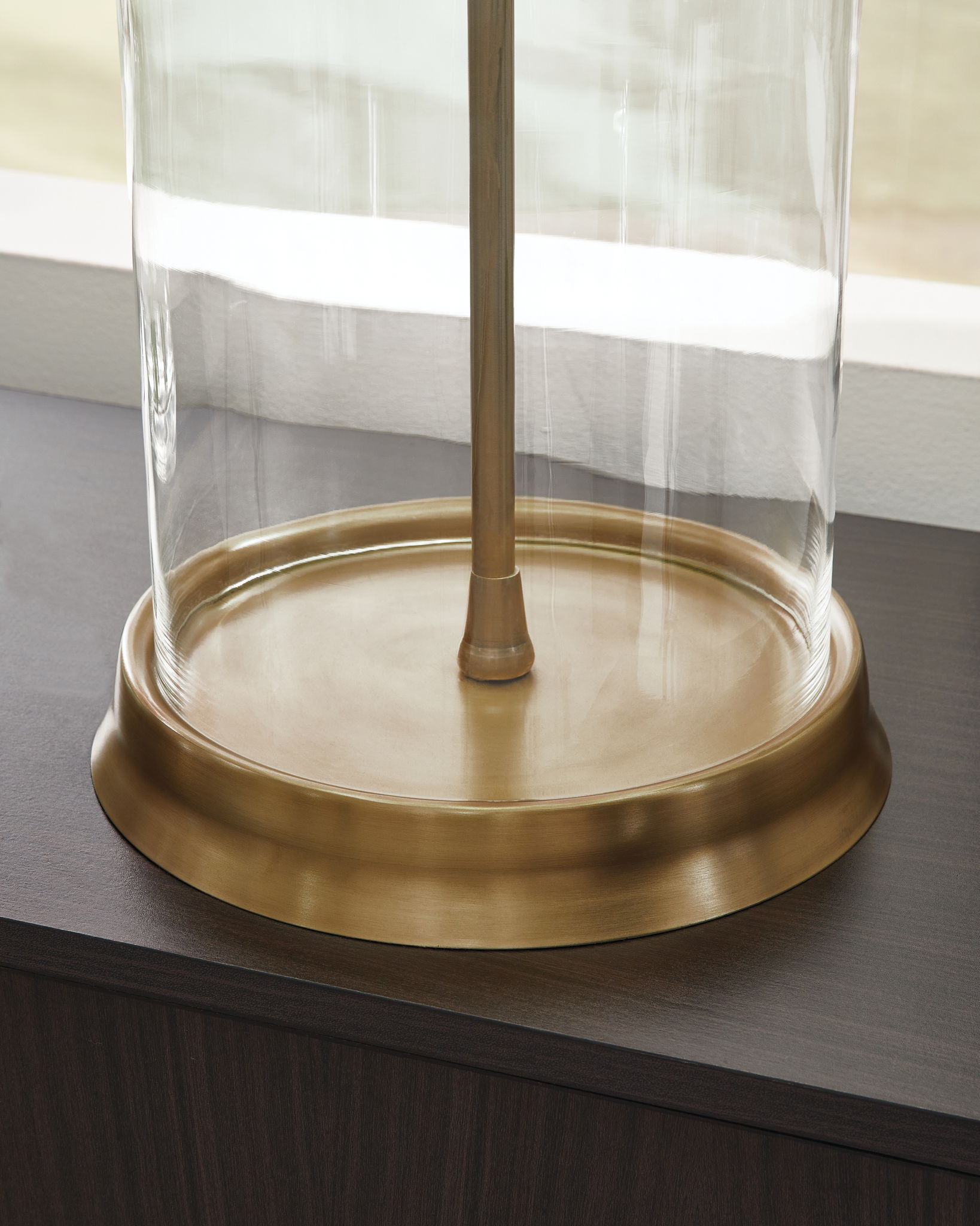Gizeh - Glass Table Lamp - Clear / Gold Finish - Fraser Furniture & Mattresses