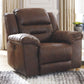 Stoneland - Chocolate - Power Rocker Recliner - Faux Leather