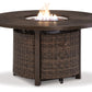 Paradise Trail - Round Fire Pit Table - Medium Brown