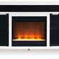 Gardoni - White / Black - 72" TV Stand With Electric Fireplace