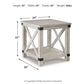 Carynhurst - Rectangular End Table - Whitewash - Fraser Furniture & Mattresses