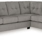 Lanelly - Alloy - 2-Piece Sectional With Raf Corner Chaise