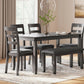 Bridson - RECT DRM Table Set (Set of 6) - Gray - Fraser Furniture & Mattresses