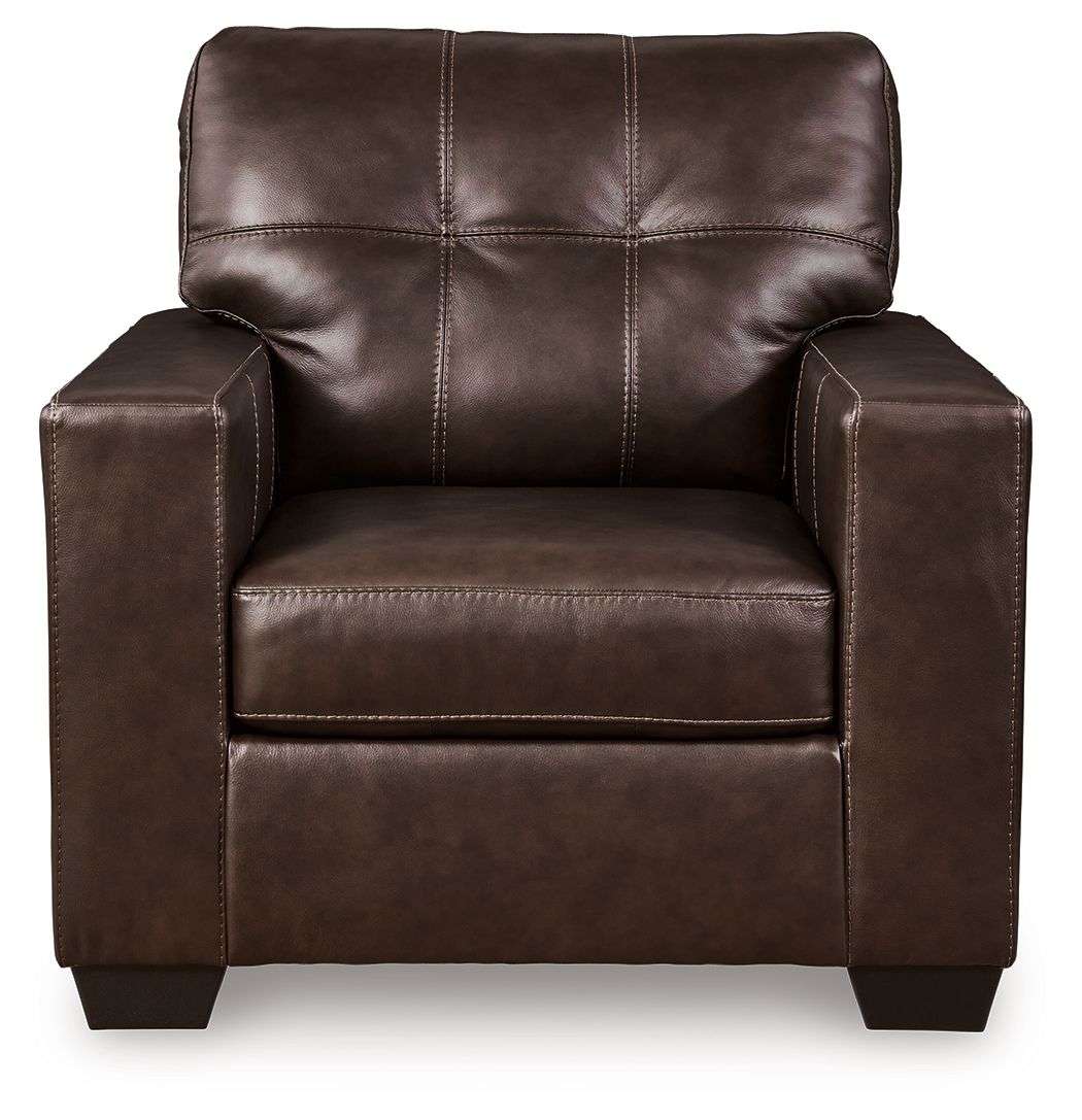 Santorine - Dark Brown - Chair - Leather Match