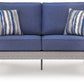 Half Moon Beach - Loveseat With Cushion - Blue / Gray