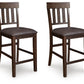 Haddigan - Upholstered Barstool (Set of 2) - Dark Brown - Fraser Furniture & Mattresses