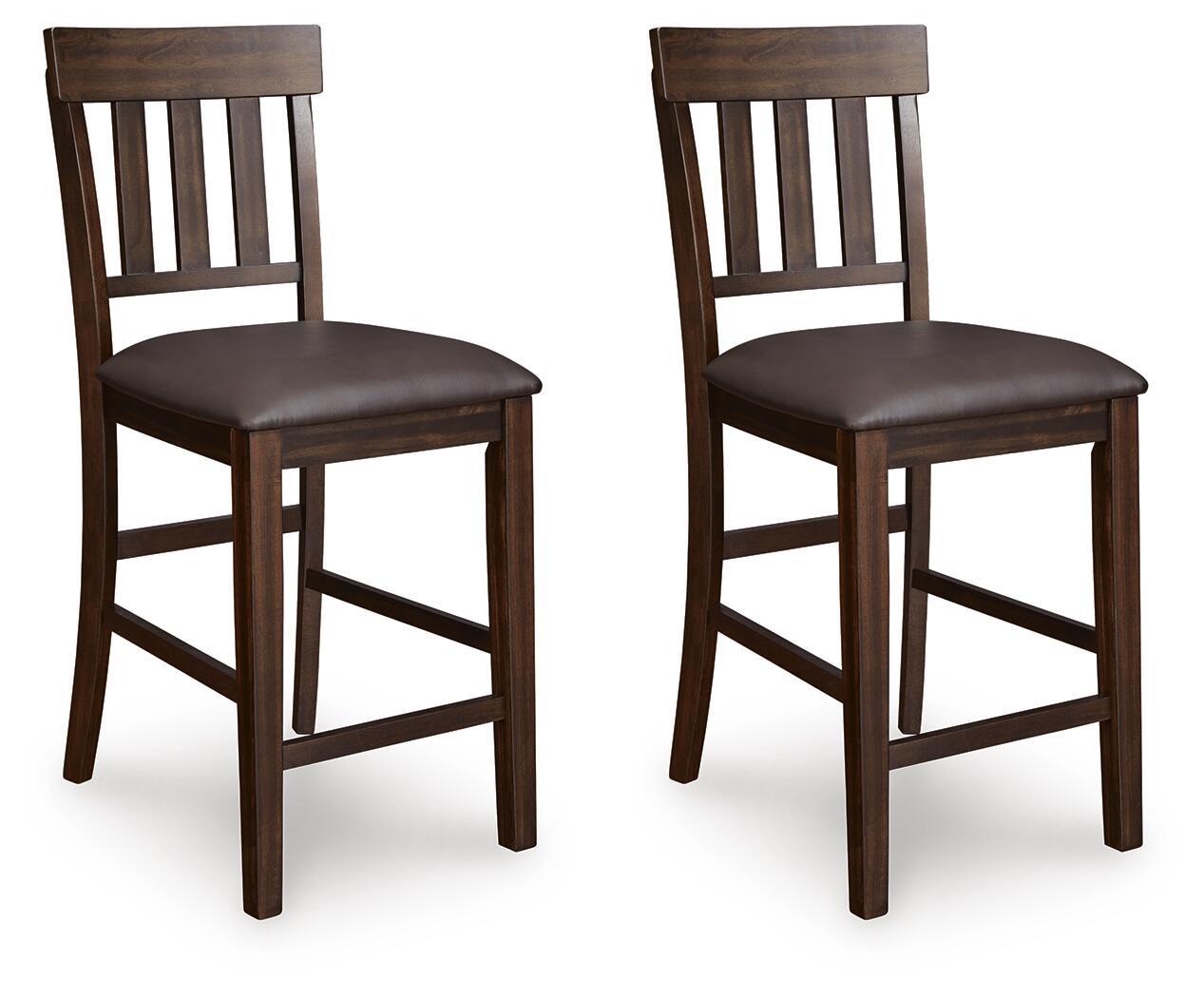 Haddigan - Upholstered Barstool (Set of 2) - Dark Brown - Fraser Furniture & Mattresses