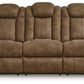 Wolfridge - Power Reclining Sofa With Adj Headrest - Brindle