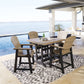 Fairen Trail - Black / Driftwood - 5 Pc. - Counter Dining Set