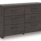 Prendonea - Charcoal - Six Drawer Dresser