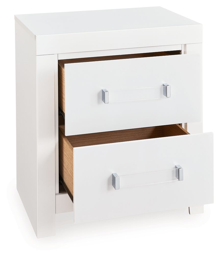 Maeling - Two Drawer Night Stand - Fraser Furniture & Mattresses