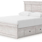 Makidern - Panel Storage Bed With 2 Under Bed Storage Units