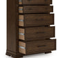 Taffenbrook - Five Drawer Chest - Medium Brown