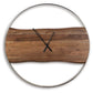 Panchali - Wall Clock - Brown / Silver Finish - Fraser Furniture & Mattresses