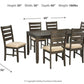 Rokane - Dining Room Table Set (Set of 7) - Brown - Fraser Furniture & Mattresses