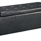 Benches - Black - Upholstered Storage Bench - Faux Leather