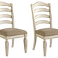Realyn - Dining UPH Side Chair (Set of 2) - Ladderback - Chipped White