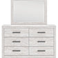 Cayboni - Whitewash - Dresser And Mirror