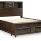 Vanmore - Dark Brown - Queen Storage Bed