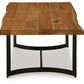 Fortmaine - Brown / Black - Rectangular Cocktail Table