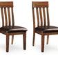 Ralene - Dining UPH Side Chair (Set of 2) - Medium Brown - Fraser Furniture & Mattresses