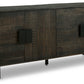 Kevmart - Grayish Brown / Black - Accent Cabinet