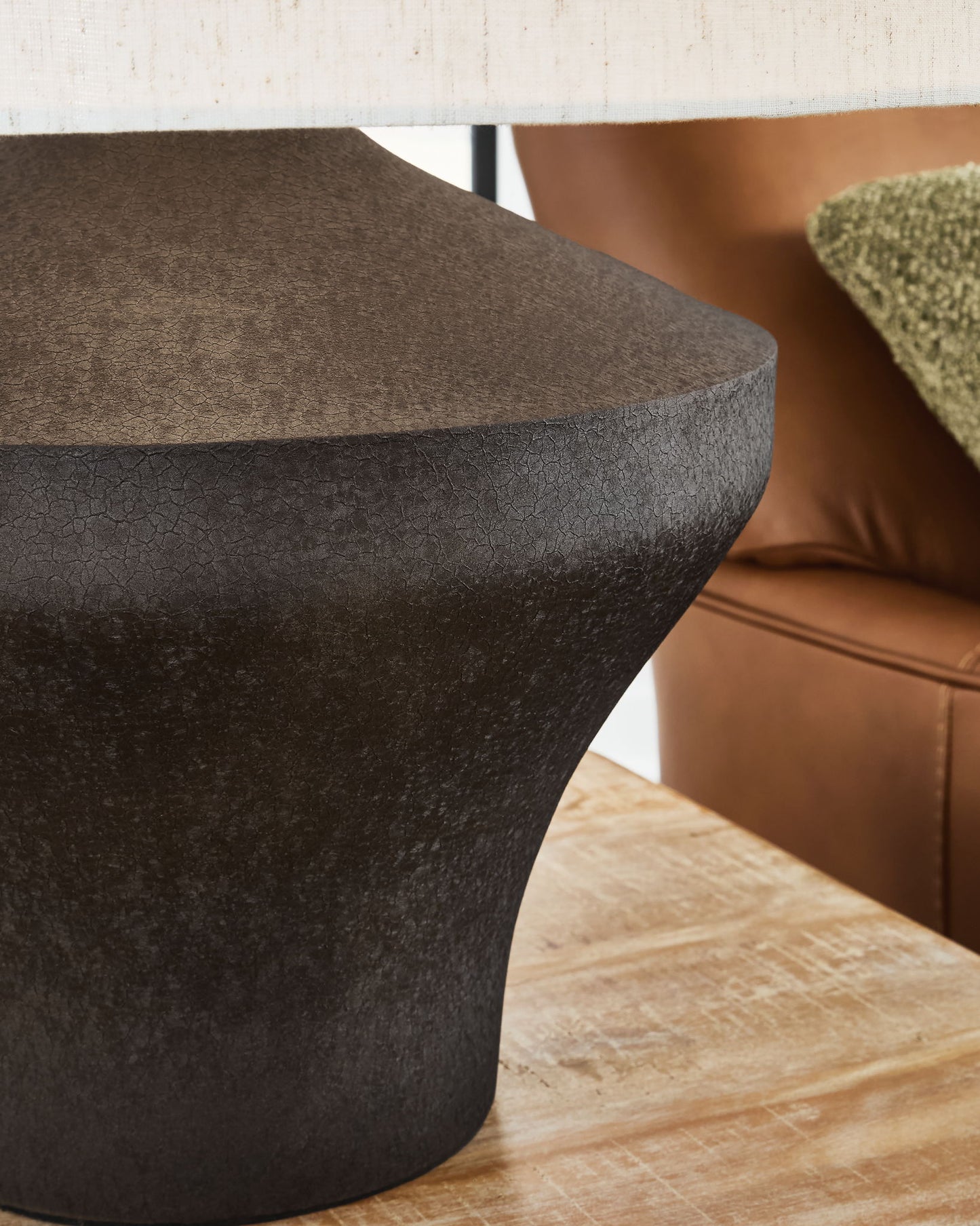 Dolanham - Metal Table Lamp - Distressed Brown - Fraser Furniture & Mattresses