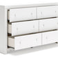 Mollviney - White - Six Drawer Dresser