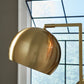 Sorcha - Metal Floor Lamp - Gold Finish / Black - Fraser Furniture & Mattresses