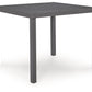 Rocky Creek - Square Dining Table With Umbrella Option - Gray