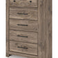 Rusticott - Five Drawer Chest - Brown