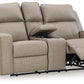 Lavenhorne - Dbl Rec Loveseat W/Console - Pebble