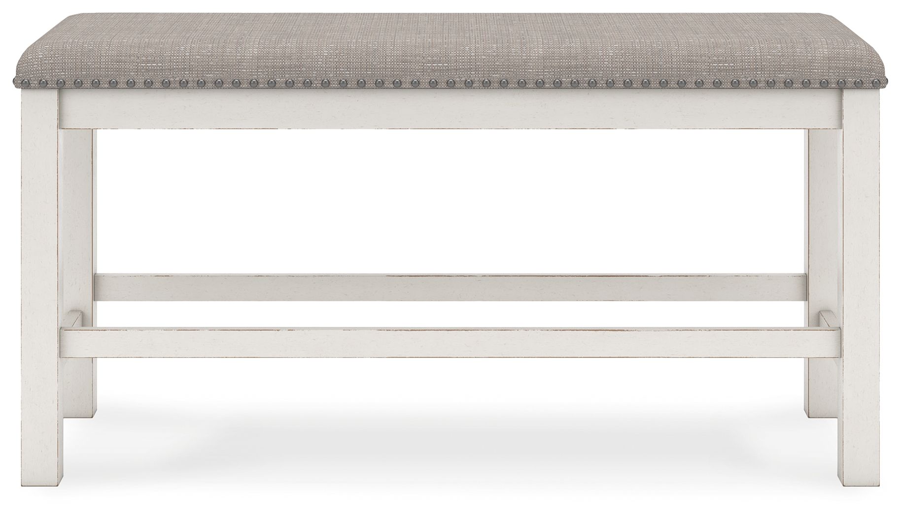 Robbinsdale - Dbl Counter Height Upholstered Dining Bench - Antique White - Fraser Furniture & Mattresses