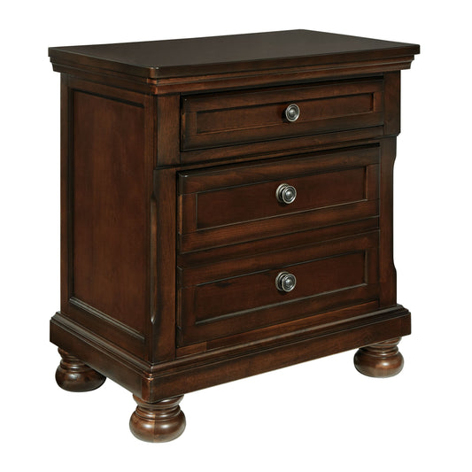 Porter - Dark Brown - Two Drawer Night Stand