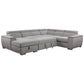MARCO - SLEEPER SECTIONAL - GRAY FABRIC - CLEARANCE