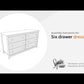 Hallityn - White - Six Drawer Dresser