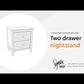 Simmenfort - Navy Blue - Two Drawer Night Stand