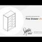 Finch - Five Drawer Chest - 46" Height - Black