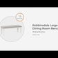 Robbinsdale - Antique White - Large Upholstered Dining Room Bench