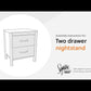Battelle - Two Drawer Night Stand - Tan