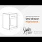 Finch - One Drawer Night Stand - 23" Height - Black