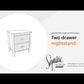 Cabinella - Two Drawer Night Stand - Tan